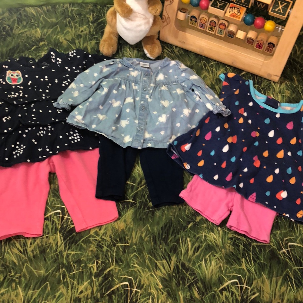 Baby Girl Shirt and Pants bundle 0-6M